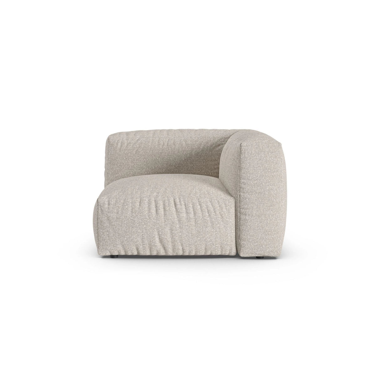 Martina Modulares Sofa Sitzelement, Symmetrisch, Sitztiefe 90 cm, aus Boucle in Beige (Monet Sand), 120x120 cm von Micadoni – Bild 1