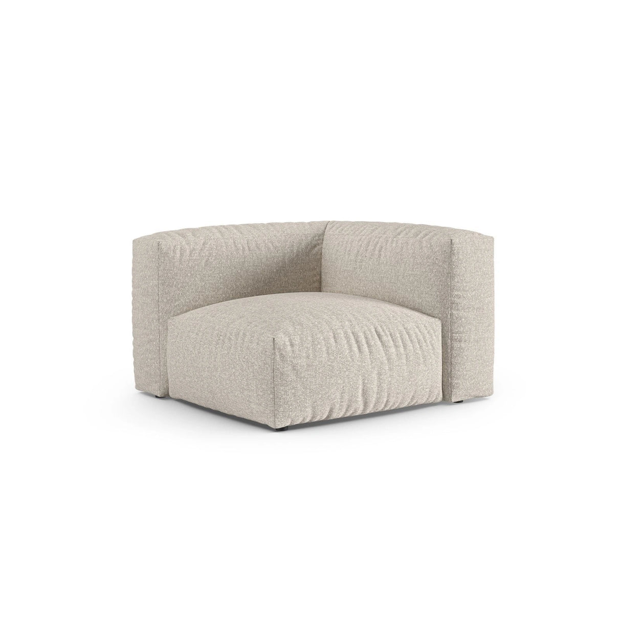 Martina Modulares Sofa Sitzelement, Symmetrisch, Sitztiefe 90 cm, aus Boucle in Beige (Monet Sand), 120x120 cm von Micadoni – Bild 3