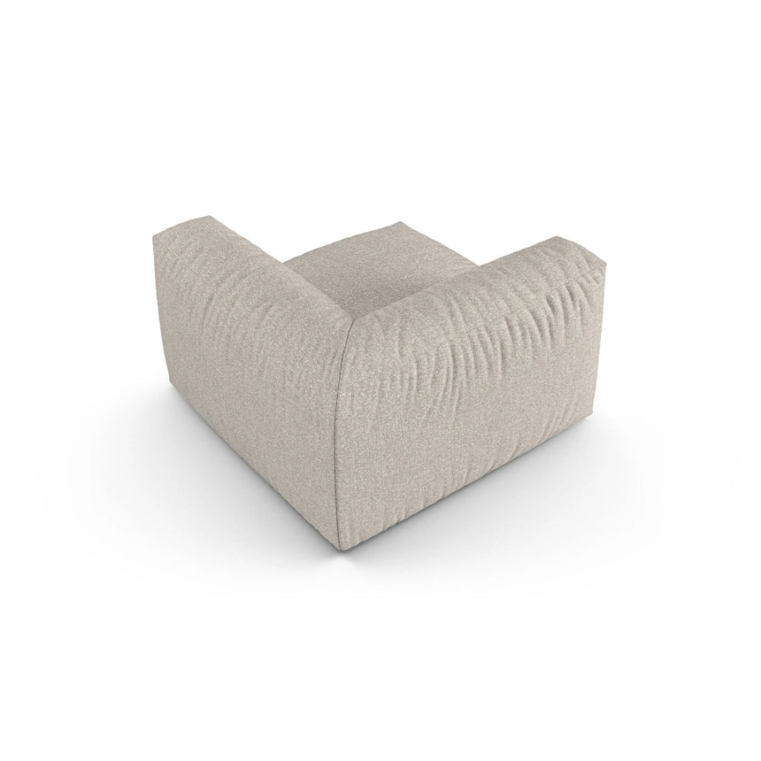 Martina Modulares Sofa Sitzelement, Symmetrisch, Sitztiefe 90 cm, aus Boucle in Beige (Monet Sand), 120x120 cm von Micadoni – Bild 4