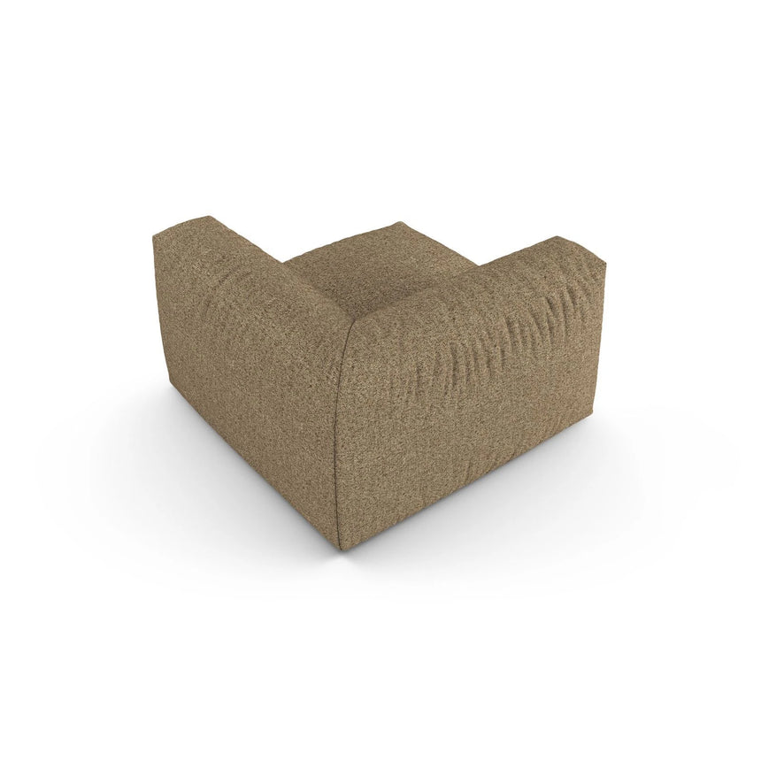 Martina Modulares Sofa Sitzelement, Symmetrisch, Sitztiefe 90 cm, aus Boucle in Cappuccino (Monet Cappucino), 120x120 cm von Micadoni – Bild 4