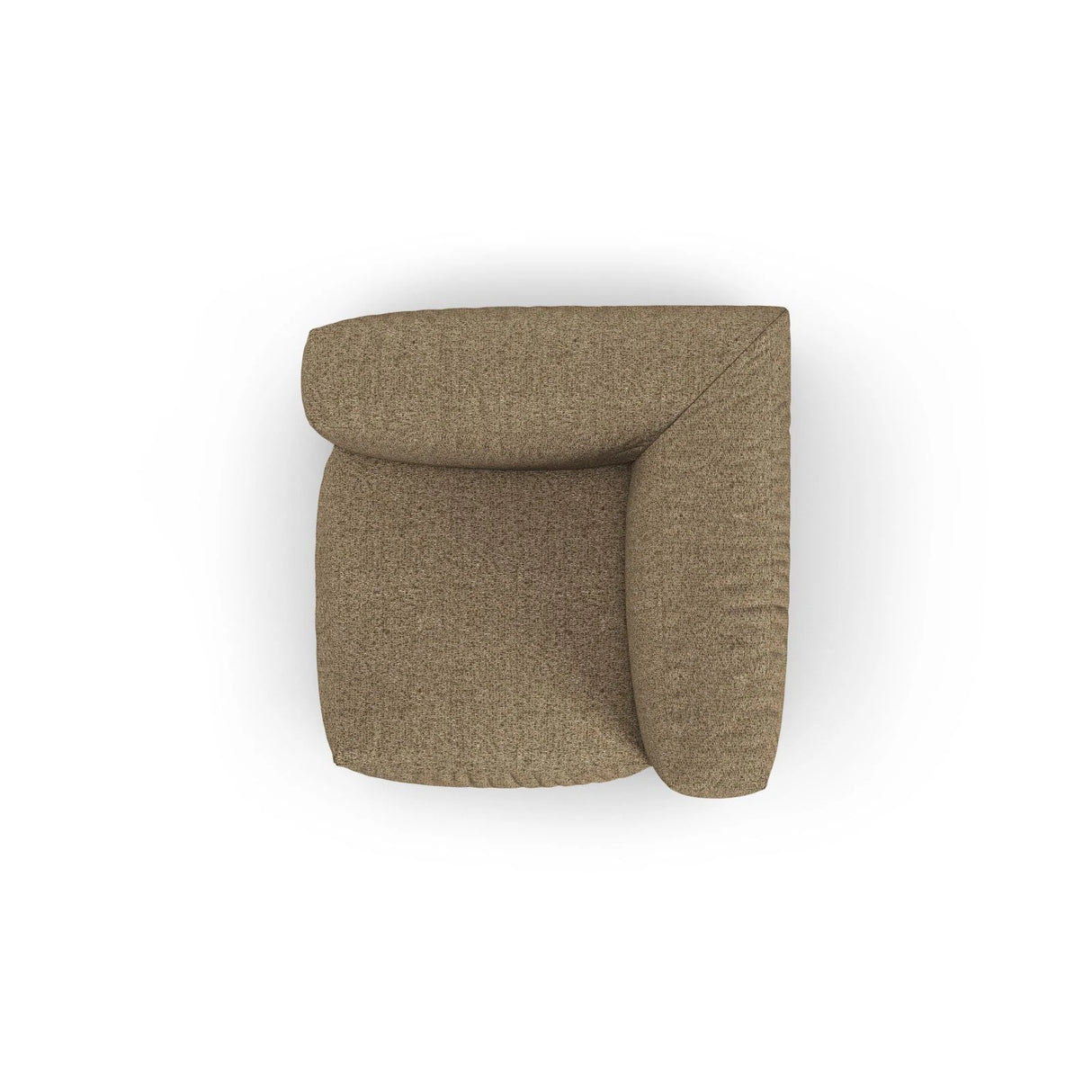 Martina Modulares Sofa Sitzelement, Symmetrisch, Sitztiefe 90 cm, aus Boucle in Cappuccino (Monet Cappucino), 120x120 cm von Micadoni – Bild 5