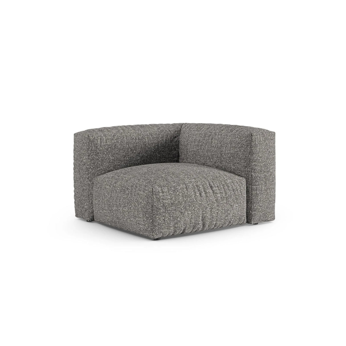 Martina Modulares Sofa Sitzelement, Symmetrisch, Sitztiefe 90 cm, aus Boucle in Graphit (Monet Graphite), 120x120 cm von Micadoni – Bild 3