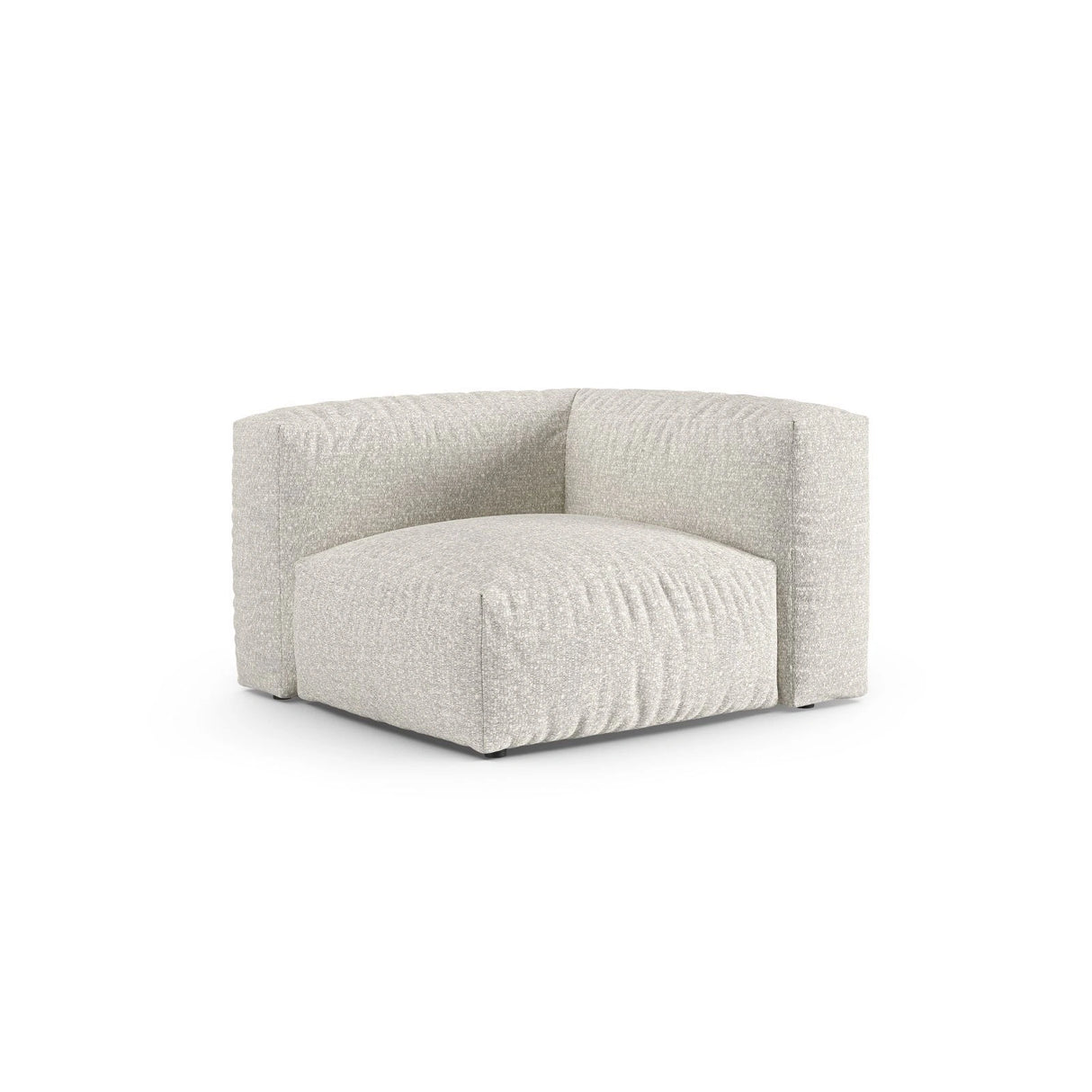 Martina Modulares Sofa Sitzelement, Symmetrisch, Sitztiefe 90 cm, aus Boucle in Grau Beige meliert (Monet Pearl), 120x120 cm von Micadoni – Bild 3