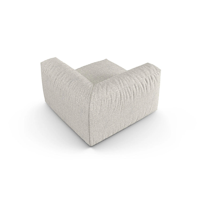 Martina Modulares Sofa Sitzelement, Symmetrisch, Sitztiefe 90 cm, aus Boucle in Grau Beige meliert (Monet Pearl), 120x120 cm von Micadoni – Bild 4
