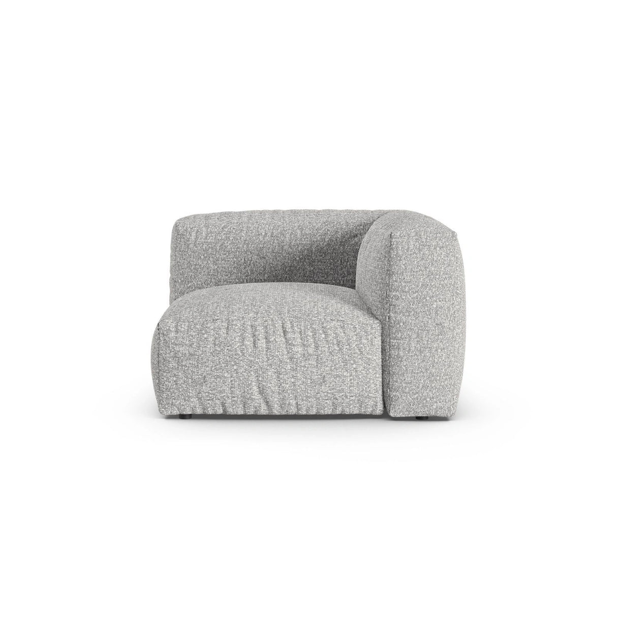 Martina Modulares Sofa Sitzelement, Symmetrisch, Sitztiefe 90 cm, aus Boucle in Silber (Monet Silver), 120x120 cm von Micadoni – Bild 1