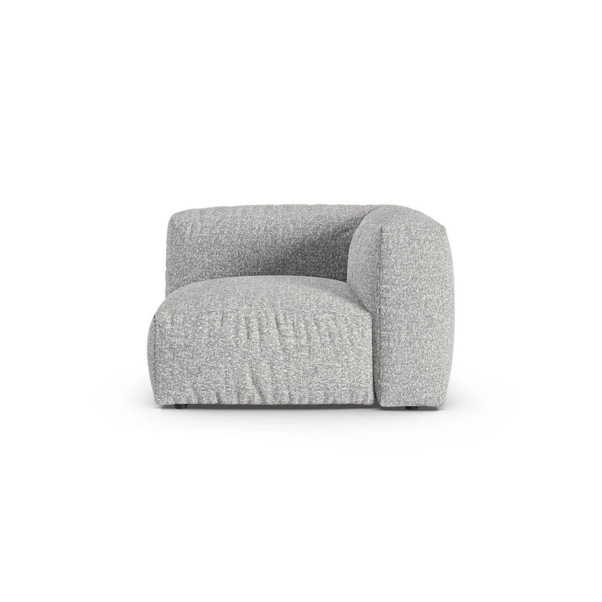 Martina Modulares Sofa Sitzelement, Symmetrisch, Sitztiefe 90 cm, aus Boucle in Silber (Monet Silver), 120x120 cm von Micadoni – Bild 1