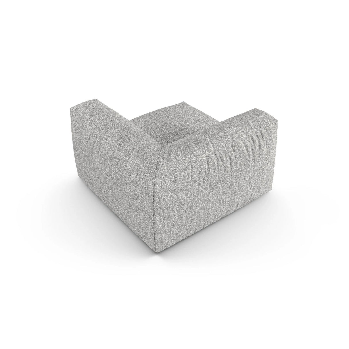 Martina Modulares Sofa Sitzelement, Symmetrisch, Sitztiefe 90 cm, aus Boucle in Silber (Monet Silver), 120x120 cm von Micadoni – Bild 4