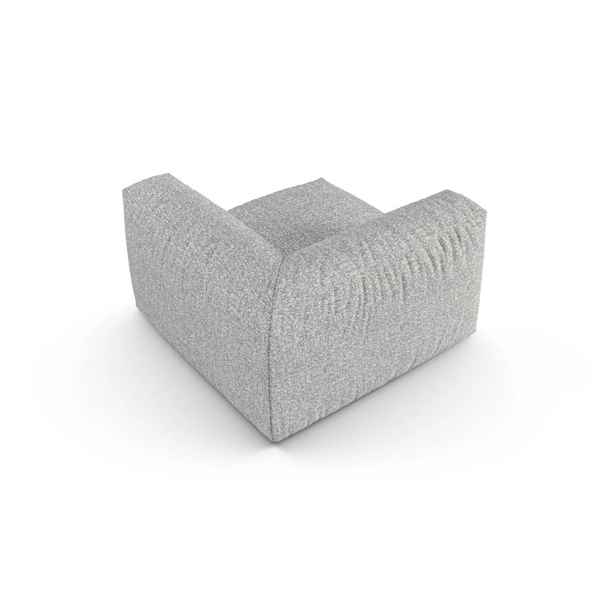 Martina Modulares Sofa Sitzelement, Symmetrisch, Sitztiefe 90 cm, aus Boucle in Silber (Monet Silver), 120x120 cm von Micadoni – Bild 4