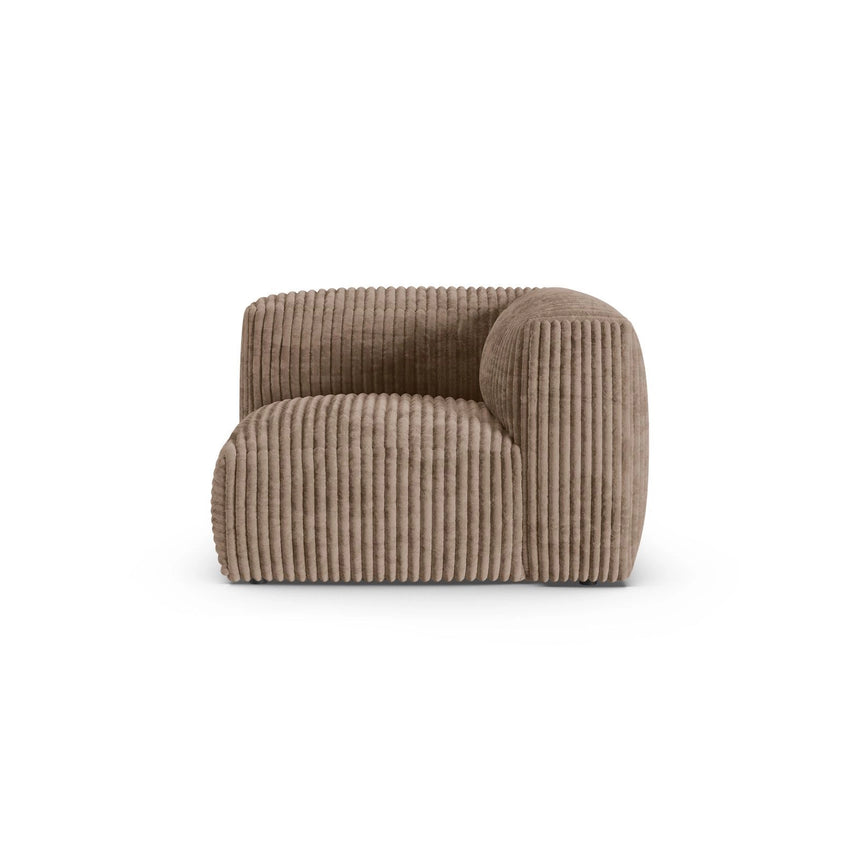 Martina Modulares Sofa Sitzelement, Symmetrisch, Sitztiefe 90 cm, aus Cord in Acorn (Tilia 17), 120x120 cm von Micadoni – Bild 1