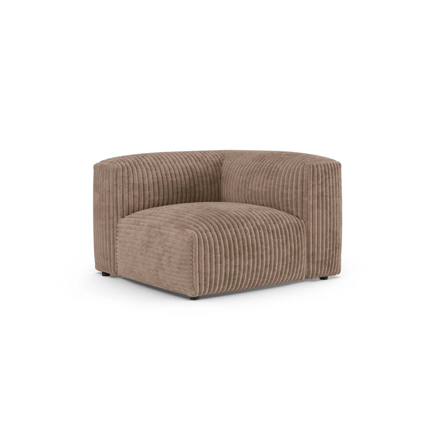 Martina Modulares Sofa Sitzelement, Symmetrisch, Sitztiefe 90 cm, aus Cord in Acorn (Tilia 17), 120x120 cm von Micadoni – Bild 3