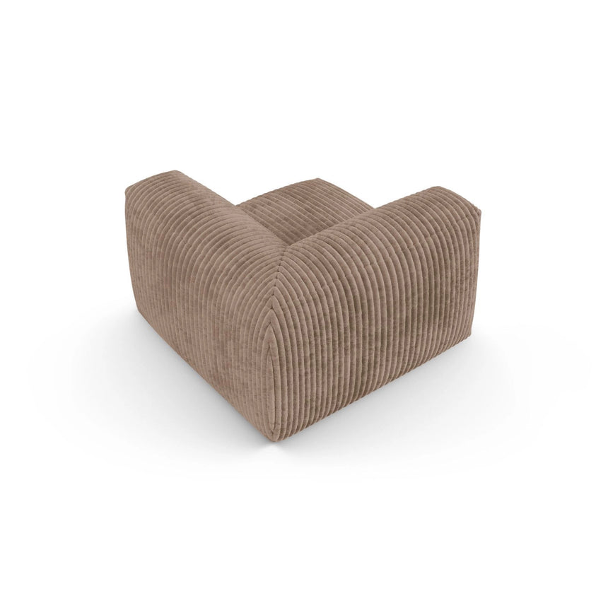 Martina Modulares Sofa Sitzelement, Symmetrisch, Sitztiefe 90 cm, aus Cord in Acorn (Tilia 17), 120x120 cm von Micadoni – Bild 4