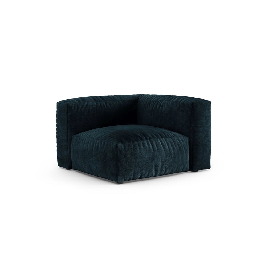 Martina Modulares Sofa Sitzelement, Symmetrisch, Sitztiefe 90 cm, aus Samt in Deep Petrol (Vogue 13), 120x120 cm von Micadoni – Bild 3