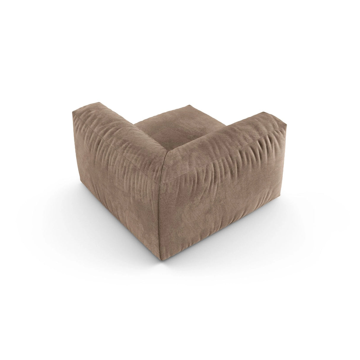 Martina Modulares Sofa Sitzelement, Symmetrisch, Sitztiefe 90 cm, aus Samt in Dunkelbeige (Vogue 3), 120x120 cm von Micadoni – Bild 4