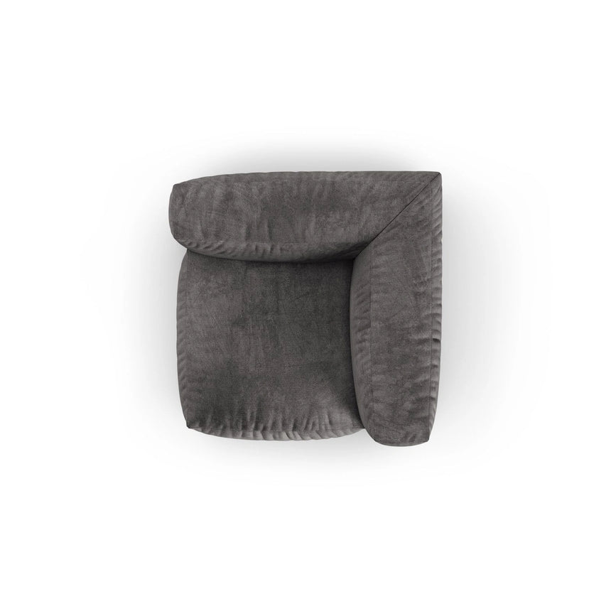Martina Modulares Sofa Sitzelement, Symmetrisch, Sitztiefe 90 cm, aus Samt in Grau (Vogue 15), 120x120 cm von Micadoni – Bild 5