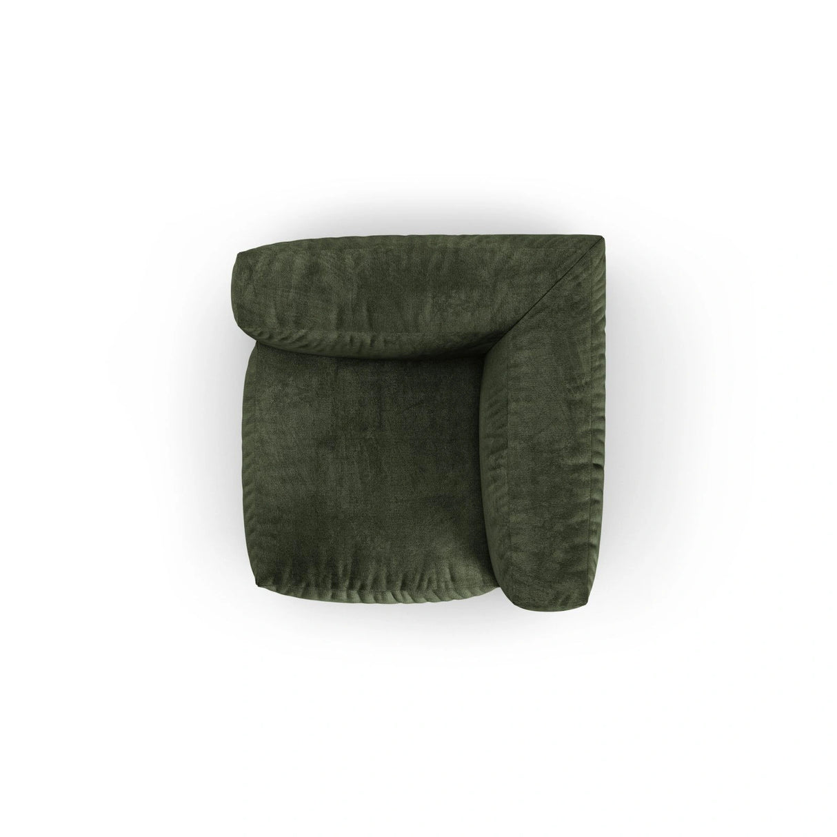 Martina Modulares Sofa Sitzelement, Symmetrisch, Sitztiefe 90 cm, aus Samt in Grün (Vogue 11), 120x120 cm von Micadoni – Bild 5