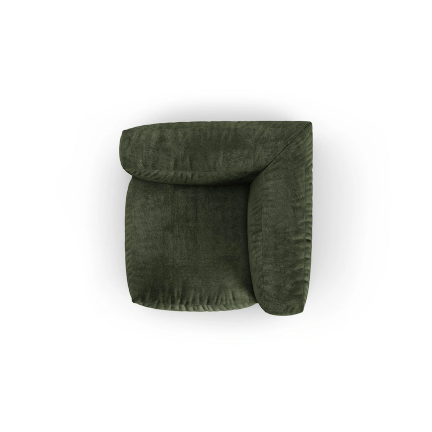 Martina Modulares Sofa Sitzelement, Symmetrisch, Sitztiefe 90 cm, aus Samt in Grün (Vogue 11), 120x120 cm von Micadoni – Bild 5