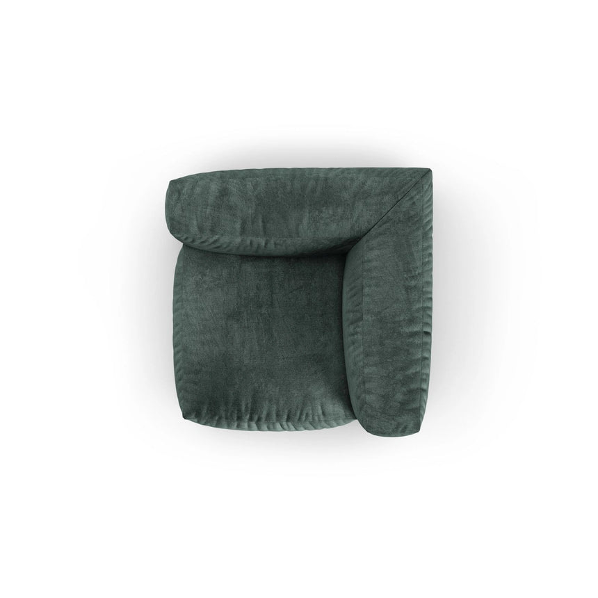 Martina Modulares Sofa Sitzelement, Symmetrisch, Sitztiefe 90 cm, aus Samt in Petrol (Vogue 12), 120x120 cm von Micadoni – Bild 5