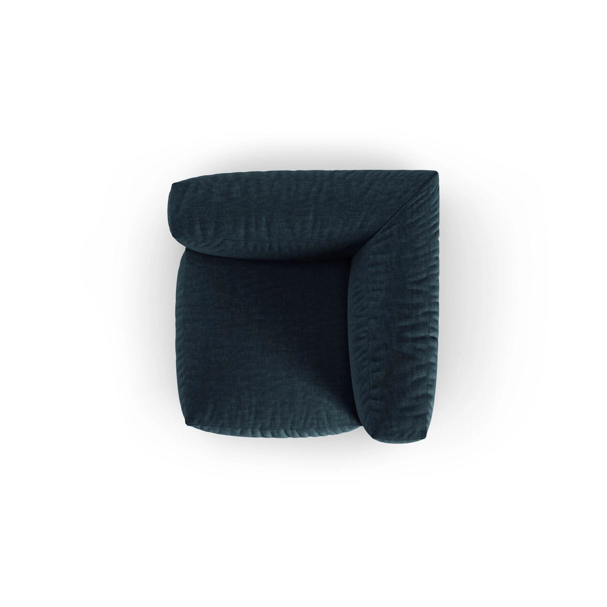 Martina Modulares Sofa Sitzelement, Symmetrisch, Sitztiefe 90 cm, aus Strukturierter Stoff in Blau Jeans (Boston Ocean), 120x120 cm von Micadoni – Bild 5
