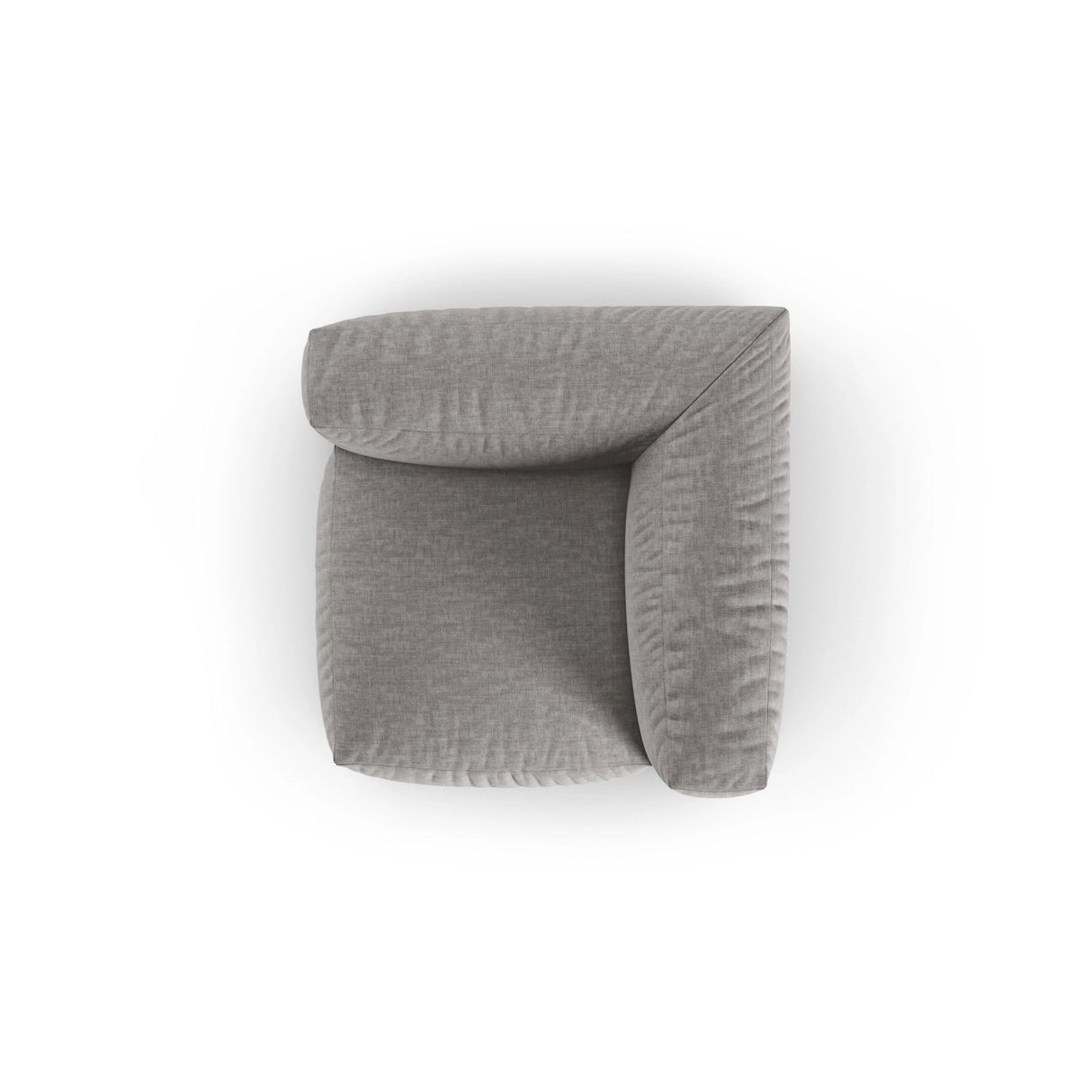Martina Modulares Sofa Sitzelement, Symmetrisch, Sitztiefe 90 cm, aus Strukturierter Stoff in Hellgrau (Boston Light Grey), 120x120 cm von Micadoni – Bild 5