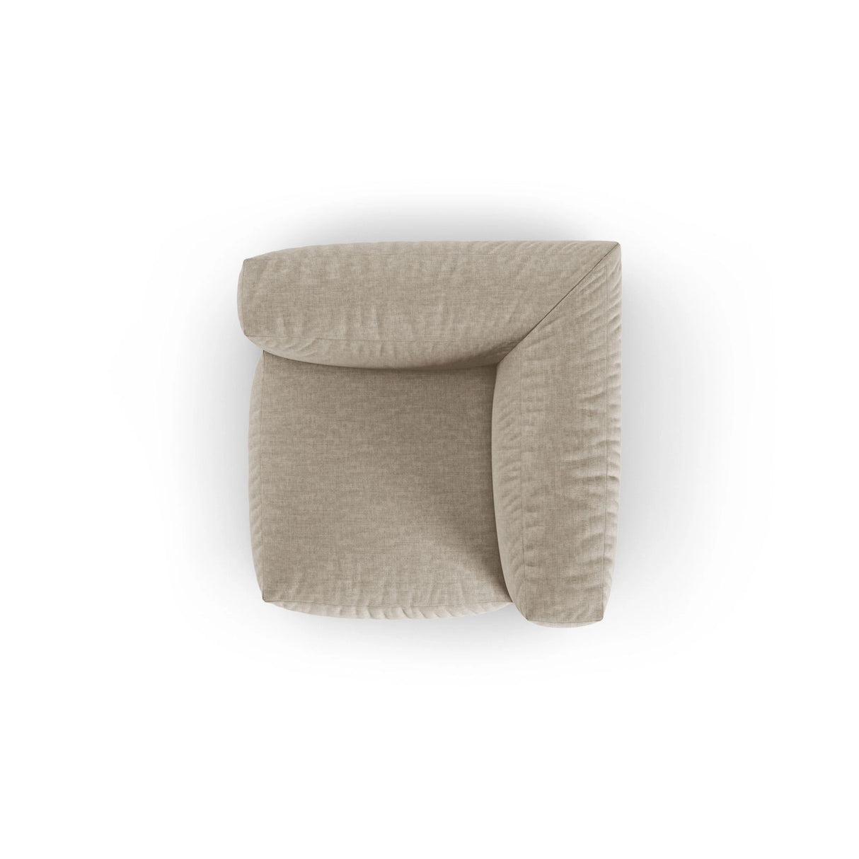 Martina Modulares Sofa Sitzelement, Symmetrisch, Sitztiefe 90 cm, aus Strukturierter Stoff in Leichtes Beige (Boston Toffee), 120x120 cm von Micadoni – Bild 5