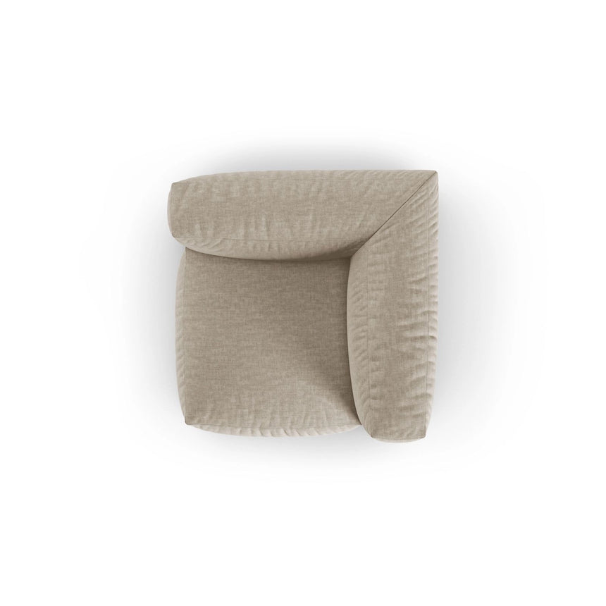 Martina Modulares Sofa Sitzelement, Symmetrisch, Sitztiefe 90 cm, aus Strukturierter Stoff in Leichtes Beige (Boston Toffee), 120x120 cm von Micadoni – Bild 5