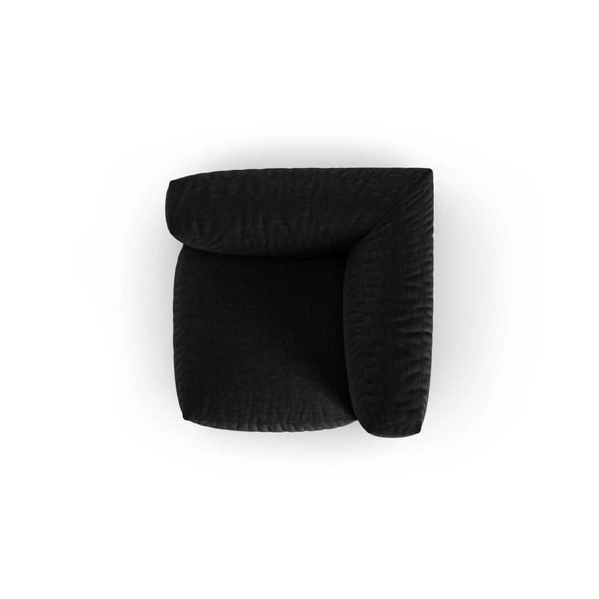 Martina Modulares Sofa Sitzelement, Symmetrisch, Sitztiefe 90 cm, aus Strukturierter Stoff in Schwarz (Boston Black), 120x120 cm von Micadoni – Bild 5