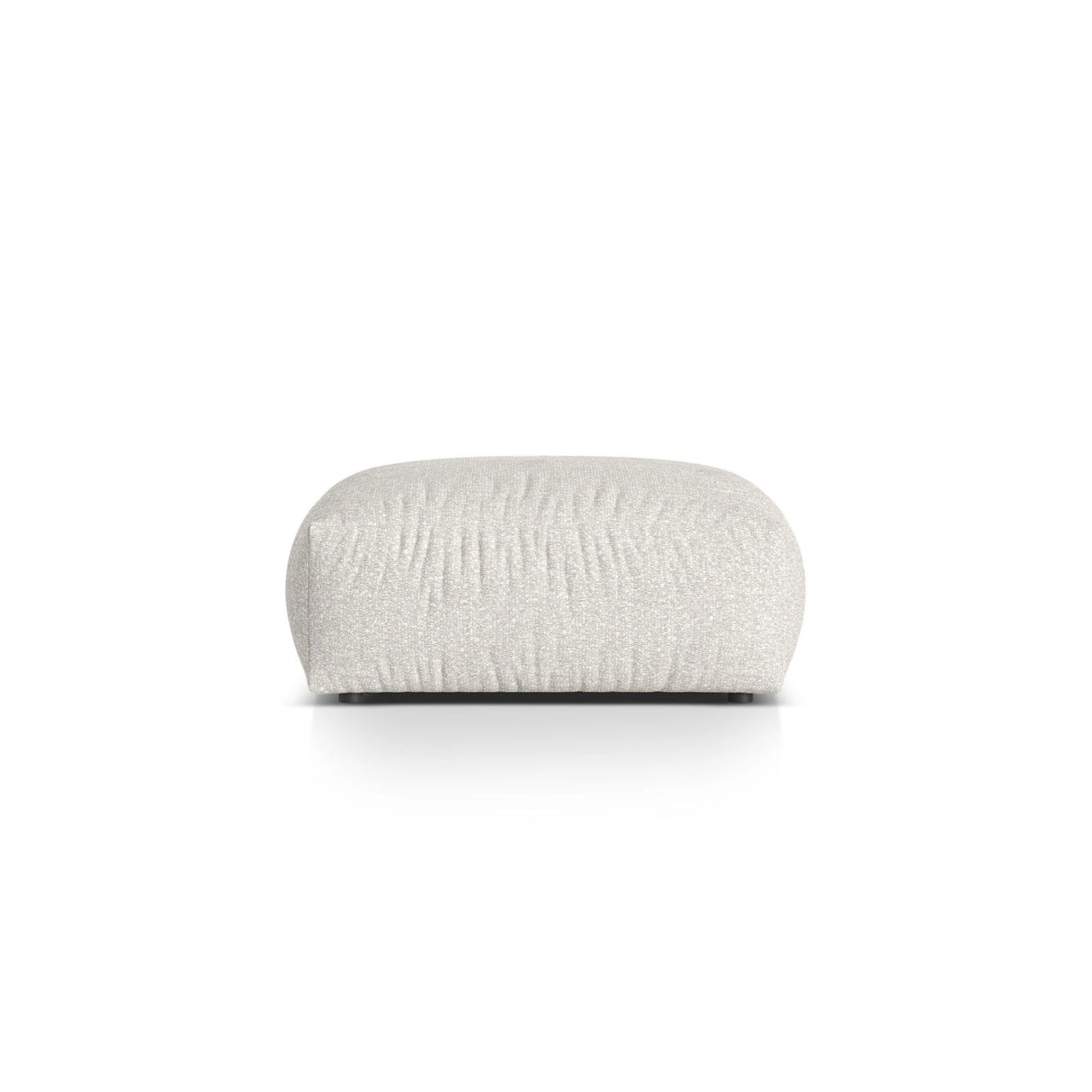 Martina Pouf aus Boucle in Grau Beige meliert (Monet Pearl), 106x106 cm von Micadoni – Bild 1