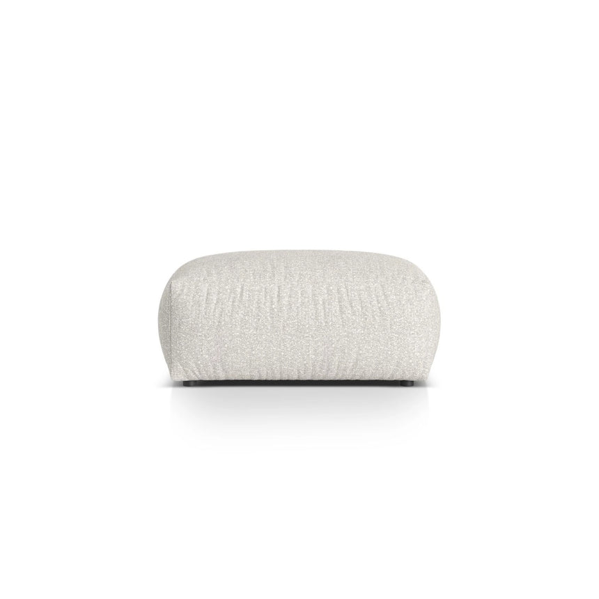 Martina Pouf aus Boucle in Grau Beige meliert (Monet Pearl), 95x65 cm von Micadoni – Bild 1