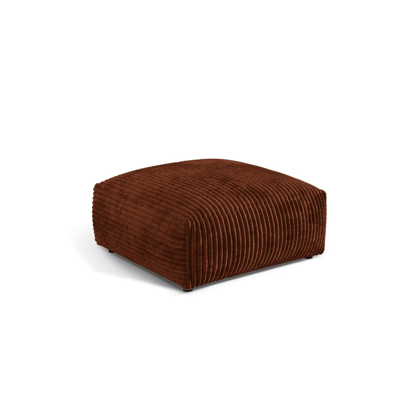 Martina Pouf aus Cord in Brick (Tilia 52), 106x106 cm von Micadoni – Bild 3