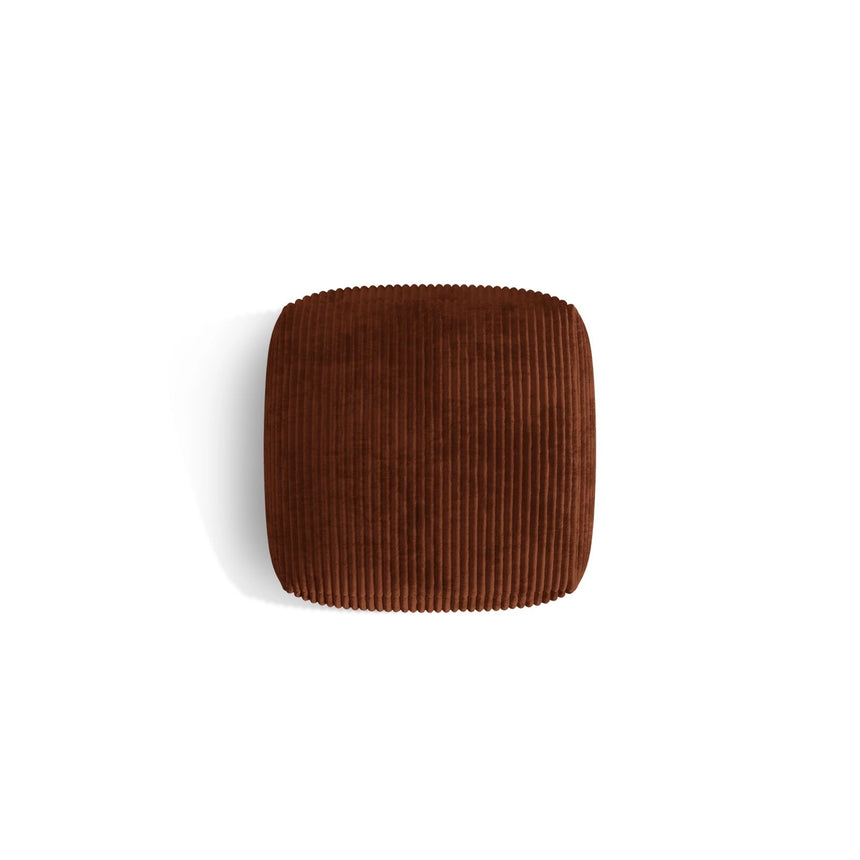 Martina Pouf aus Cord in Brick (Tilia 52), 106x106 cm von Micadoni – Bild 4