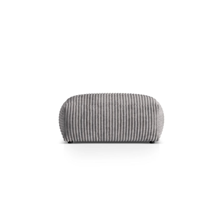 Martina Pouf aus Cord in Hellgrau (Tilia 86), 95x65 cm von Micadoni – Bild 1