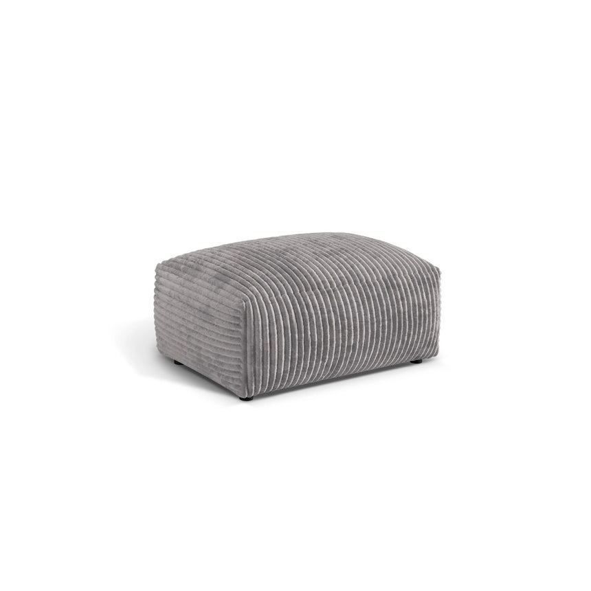 Martina Pouf aus Cord in Hellgrau (Tilia 86), 95x65 cm von Micadoni – Bild 3