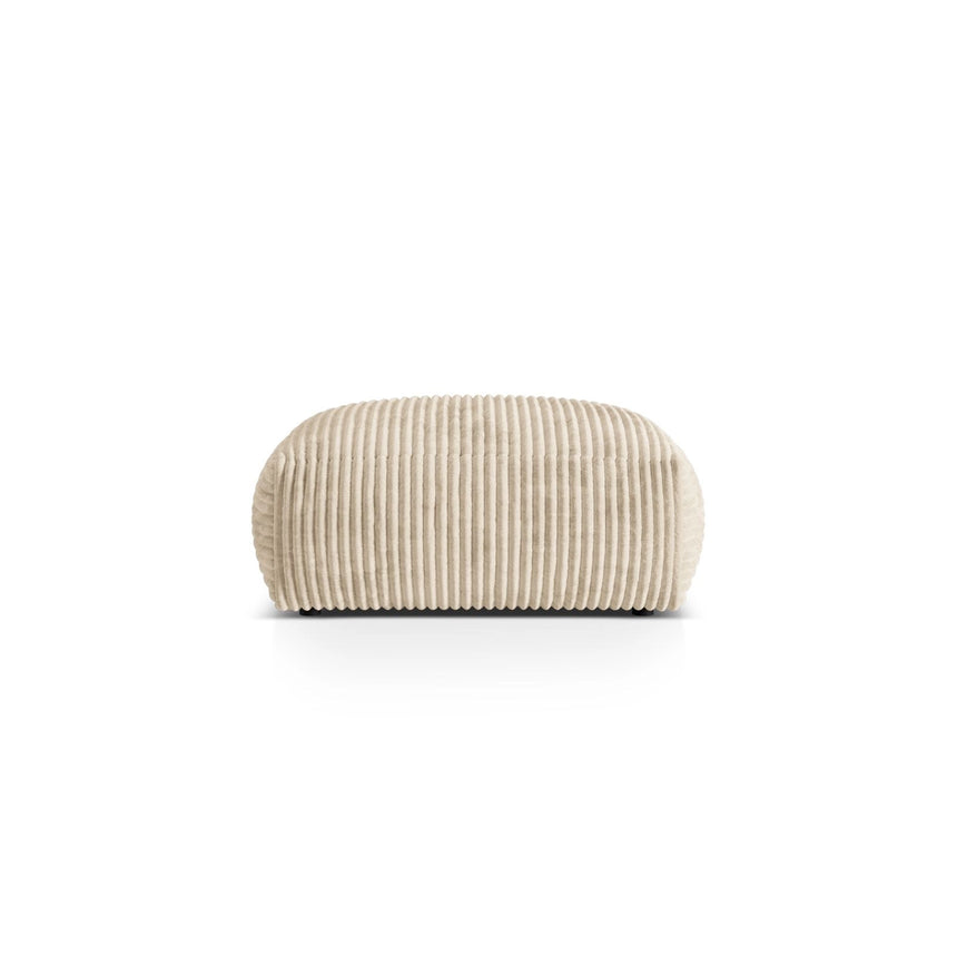 Martina Pouf aus Cord in Leichtes Beige (Tilia 03), 106x106 cm von Micadoni – Bild 1