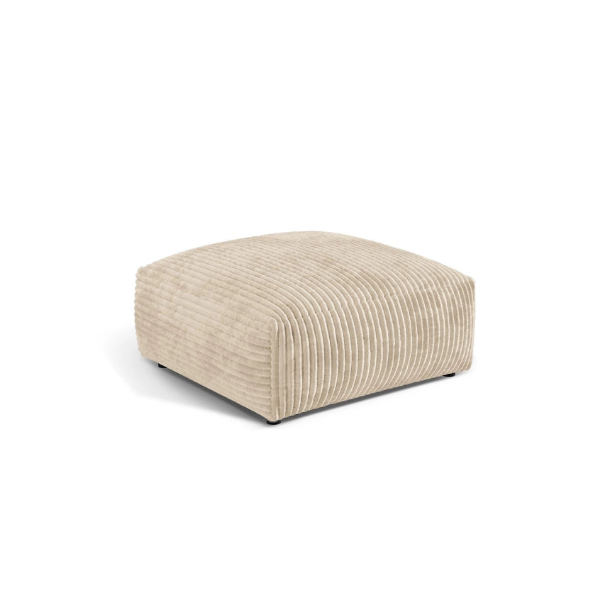 Martina Pouf aus Cord in Leichtes Beige (Tilia 03), 106x106 cm von Micadoni – Bild 3