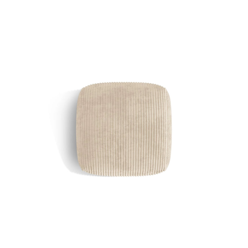 Martina Pouf aus Cord in Leichtes Beige (Tilia 03), 106x106 cm von Micadoni – Bild 4