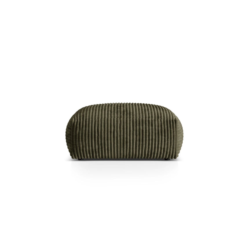 Martina Pouf aus Cord in Moosgrün (Tilia 37), 106x106 cm von Micadoni – Bild 1