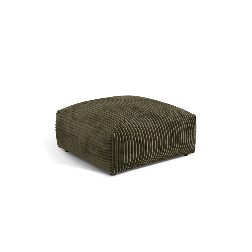 Martina Pouf aus Cord in Moosgrün (Tilia 37), 106x106 cm von Micadoni – Bild 3
