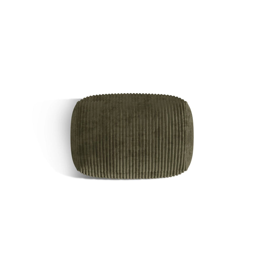 Martina Pouf aus Cord in Moosgrün (Tilia 37), 95x65 cm von Micadoni – Bild 4