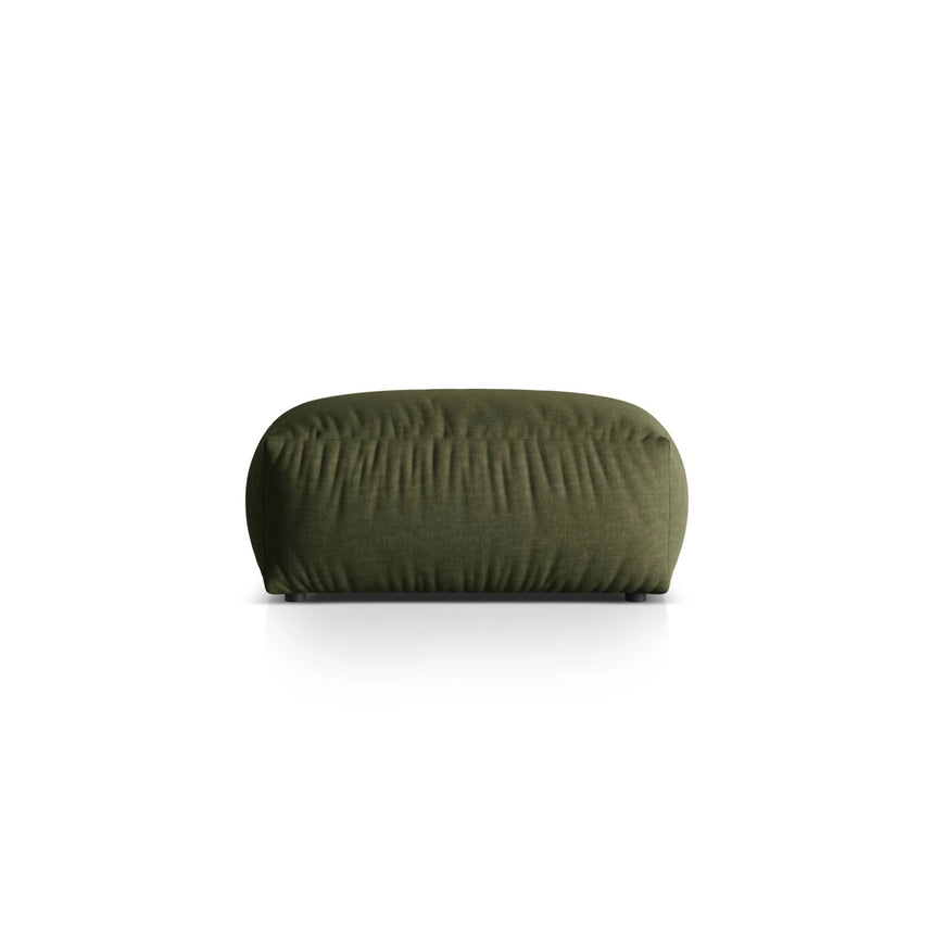 Martina Pouf aus Strukturierter Stoff in Grün (Boston Forest), 95x65 cm von Micadoni – Bild 1