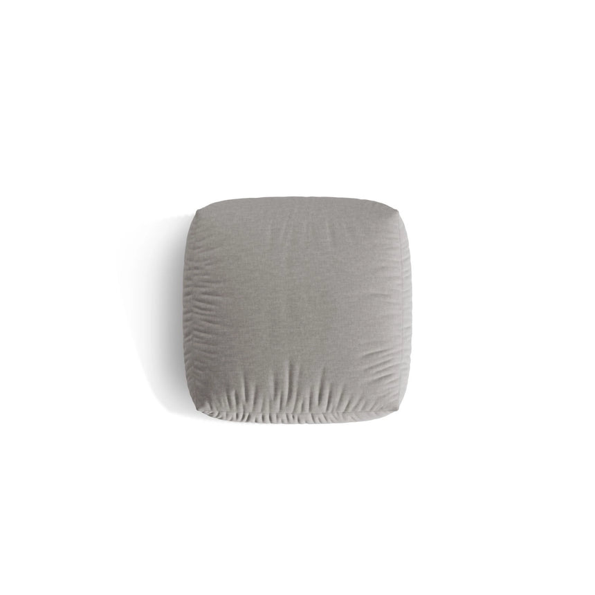 Martina Pouf aus Strukturierter Stoff in Hellgrau (Boston Light Grey), 106x106 cm von Micadoni – Bild 4