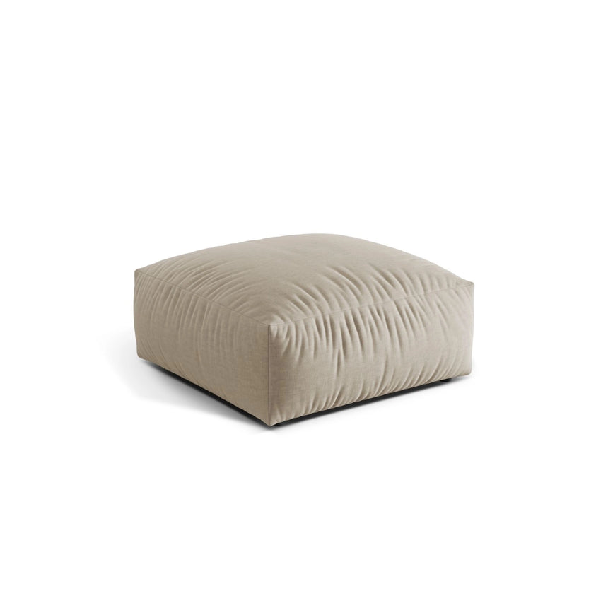 Martina Pouf aus Strukturierter Stoff in Leichtes Beige (Boston Toffee), 106x106 cm von Micadoni – Bild 3