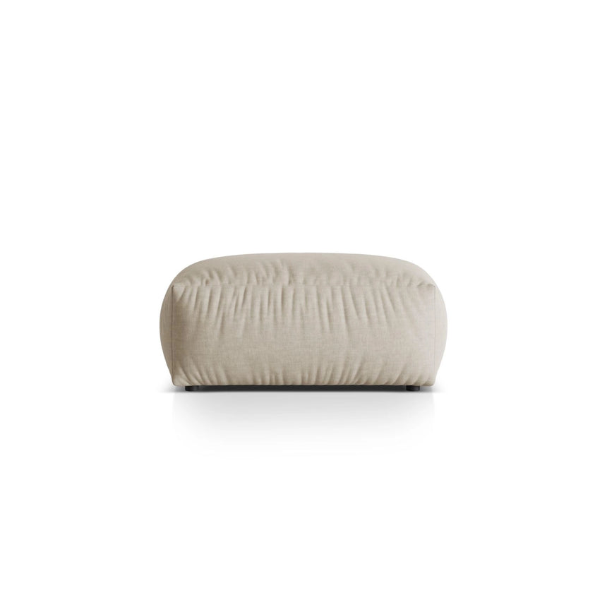 Martina Pouf aus Strukturierter Stoff in Leichtes Beige (Boston Toffee), 95x65 cm von Micadoni – Bild 1