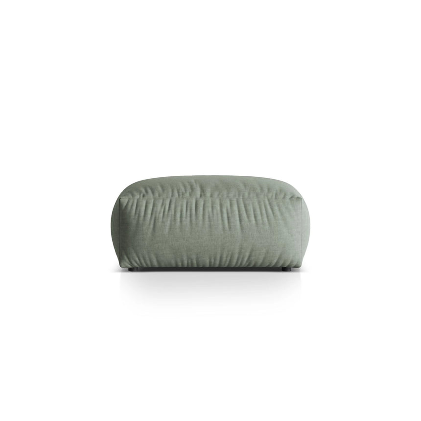 Martina Pouf aus Strukturierter Stoff in Moosgrün (Boston Water Green), 95x65 cm von Micadoni – Bild 1