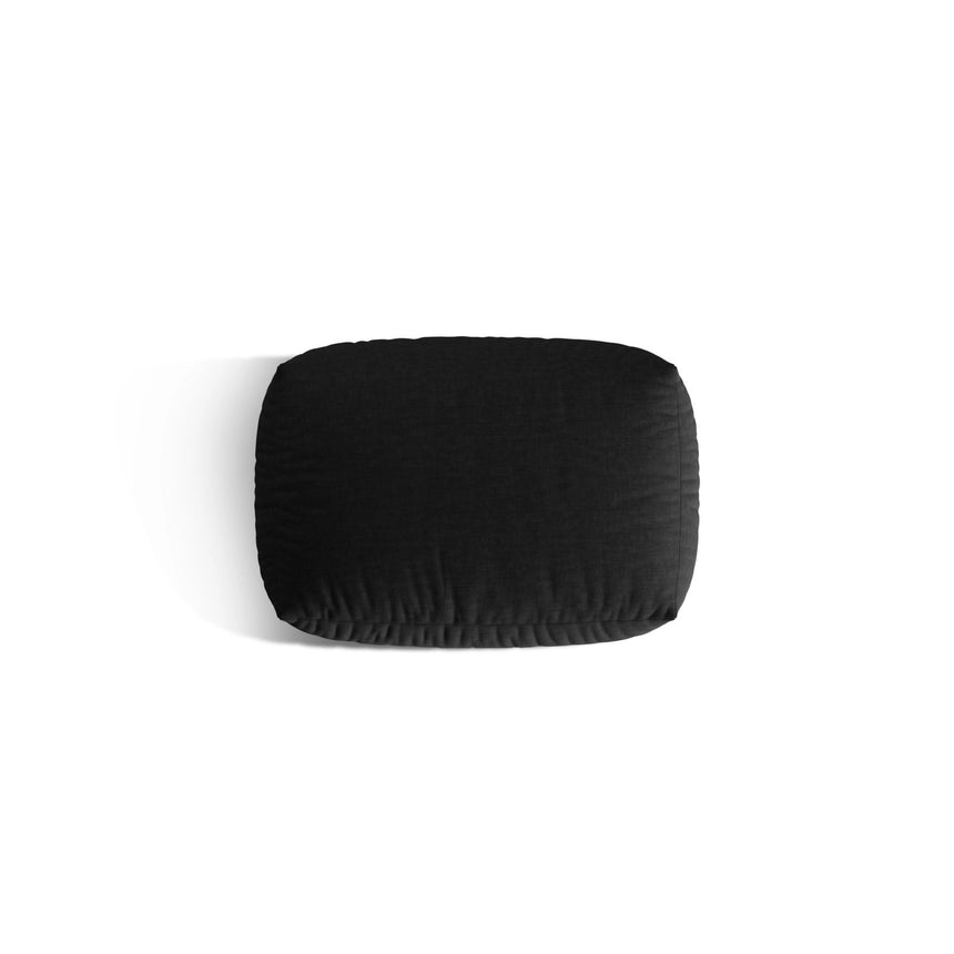 Martina Pouf aus Strukturierter Stoff in Schwarz (Boston Black), 95x65 cm von Micadoni – Bild 4