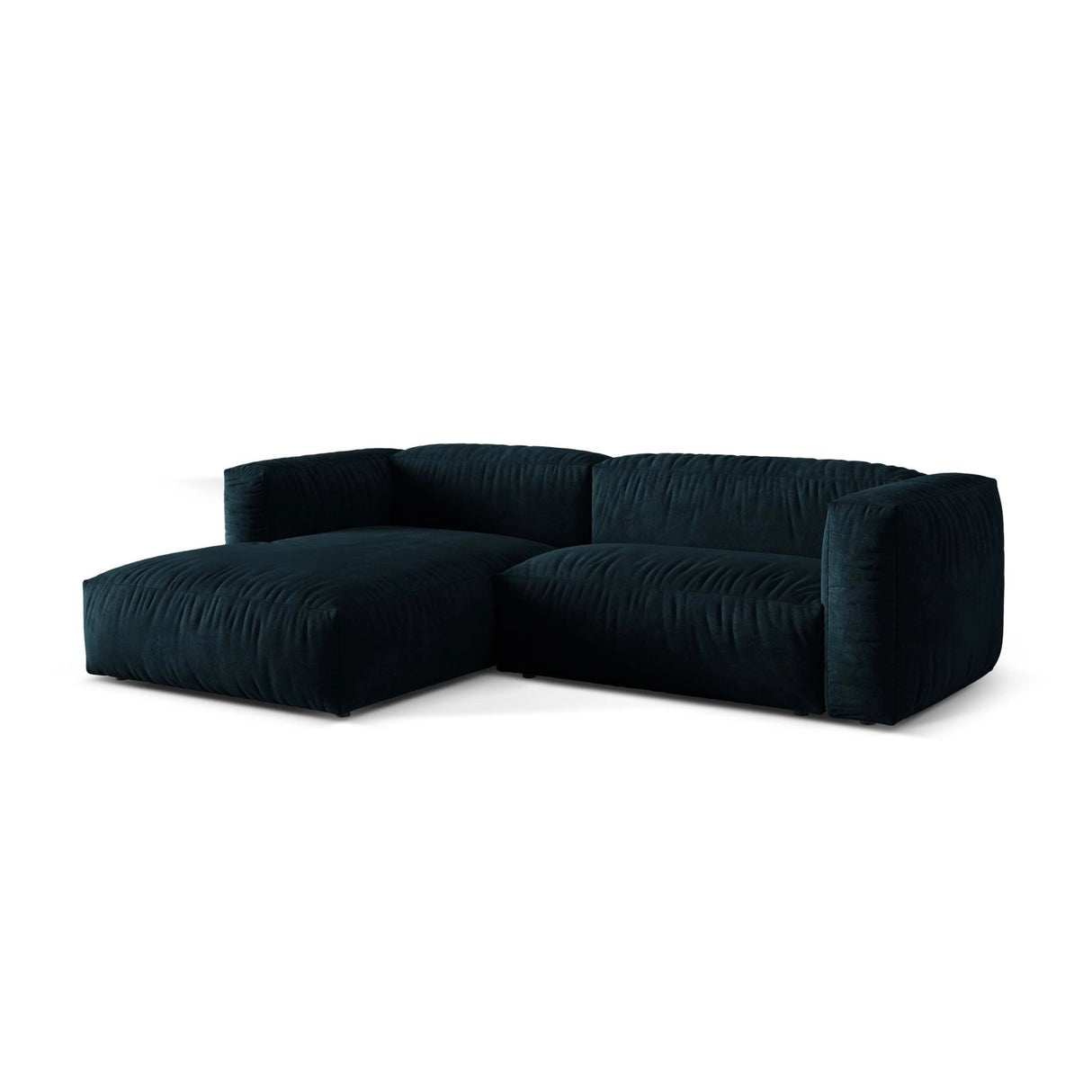 Martina modulares Ecksofa, Linke Seite, Sitztiefe 76 cm, aus Samt in Deep Petrol (Vogue 13), 280x176 cm von Micadoni – Bild 3