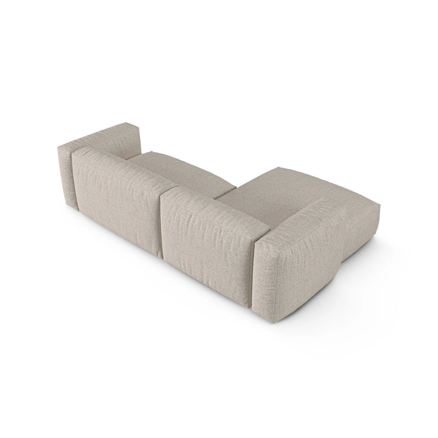 Martina modulares Ecksofa, Linke Seite, Sitztiefe 90 cm, aus Boucle in Beige (Monet Sand), 280x176 cm von Micadoni – Bild 5