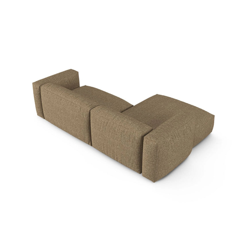 Martina modulares Ecksofa, Linke Seite, Sitztiefe 90 cm, aus Boucle in Cappuccino (Monet Cappucino), 280x176 cm von Micadoni – Bild 5