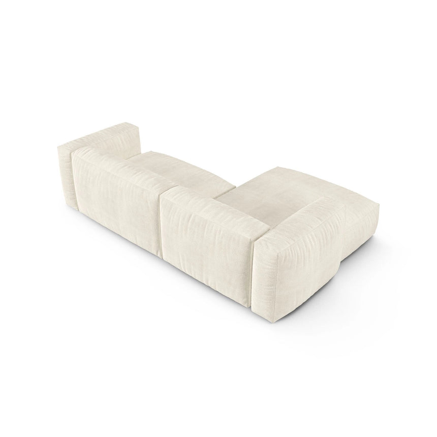 Martina modulares Ecksofa, Linke Seite, Sitztiefe 90 cm, aus Boucle in Elfenbein (Monet Nata), 280x176 cm von Micadoni – Bild 5