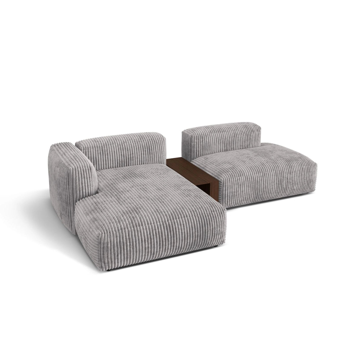 Martina modulares Ecksofa, Linke Seite, aus Cord in Hellgrau (Tilia 86), 285x176 cm
von Micadoni – Bild 4