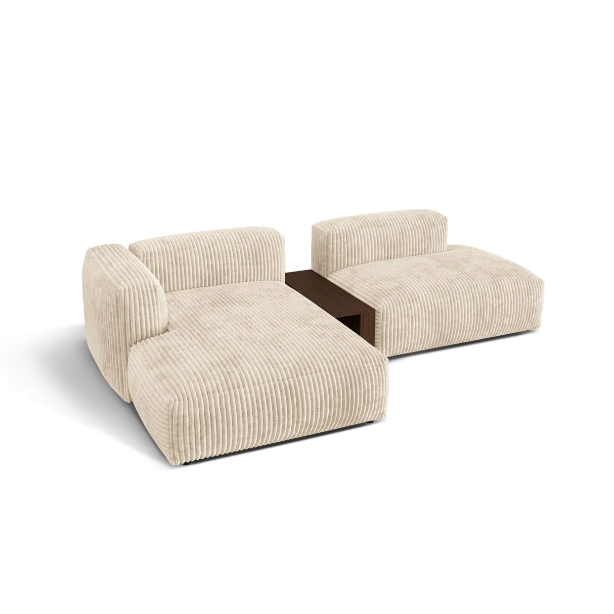 Martina modulares Ecksofa, Linke Seite, aus Cord in Leichtes Beige (Tilia 03), 285x176 cm
von Micadoni – Bild 4